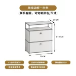 Vintage Module Sideboard Living Room Storage Cabinet Wood Bedroom Stainless Steel Metal Frame Storage Customizable TV Cabinet - Image 17