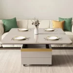Modern Marble Folding Coffee Table With Storage For Living Room, Table Basse Furniture For Terrace And Lounge Side Table Möbel - Image 3