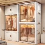 Door Wardrobe Storage Bedroom Organizer Partitions Space Saving Household Simple Closet Clothes Box Vestidores Trendy Furniture - Image 2