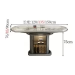 Design Minimalist Dining Table Nordic Waterproof Living Luxury Dining Table Games Space Savers Oval Dining Room Furniture - Image 5