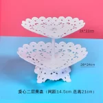 Plastic Cake Stand Home Party Dessert Table Display Rack Dessert Cake Tray Cold Meal Tea Break Table Afternoon Tea Center Rack - Image 12