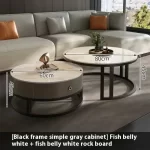 Round Unique Coffee Tables Waterproof Modern Simple Metal Coffee Tables Aesthetic Organizer Muebles De La Sala Home Decoration - Image 52