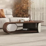 Unique Luxury Coffee Table Decoration Bedroom Modern Wood Designer Moving Side Table Living Room Mesas Bajas Home Furniture - Image 5