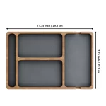 Wooden office desktop storage box Solid wood partition glasses storage box Mobile phone headphones debris storage box - Image 7