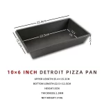 6~10 inch Detroit Style Pizza Pan Deep Dish Pizza Pan, Pizza Pan, Square Baking Pan, Bakeware Kitchenware, Aluminum - Image 14