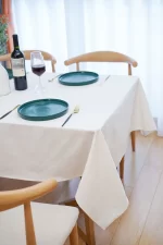 Nordic White Tablecloth Cotton Linen Map Rectangle Round Table Cloth Soft Cover Lace Tassel Outdoor Picnic Blanket for Banquet - Image 3