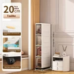 Swivel Wheel Mobile Kitchen Storage Rack, Waterproof & Dustproof Space-Saving Cabinet Shelf for Spices, Books, Toys & Snacks - Image 6