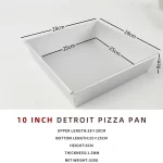 6~10 inch Detroit Style Pizza Pan Deep Dish Pizza Pan, Pizza Pan, Square Baking Pan, Bakeware Kitchenware, Aluminum - Image 28