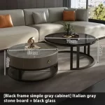 Round Unique Coffee Tables Waterproof Modern Simple Metal Coffee Tables Aesthetic Organizer Muebles De La Sala Home Decoration - Image 46