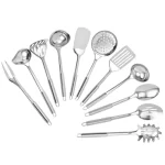 Stainless Steel Spatula Kitchenware Set Household Cooking Hanging Soup Colander-Density Spoon Strainer Kitchen 11-Piece Set - Image 5