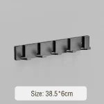 Foldable Coat Rack Wall Hanger Shelves Steel Shelf Behind Door Hooks Clothes Organizer Towel Rack Key Storage Bathroom Furniture - Image 18
