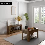 Small Modern Coffee Tables with Storage for Living Room Wood Lift Top Center Table Farmhouse - Image 5