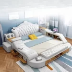 Headboard Storage Double Bed Queen Drawers King Size Smart Bed Luxury Princess Modern Letto Matrimoniale Bedroom Furniture - Image 2