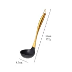 1-7PCS Silicone Head Kitchenware Stainless Steel Handle Soup Ladle Colander Cooking Set Turner Serving Spoon Kitchen Tool - Image 10