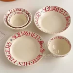 Party Red Design Dinner Set Plates European Style Elegant Round Plates Dinner Sets Ceramic Luxury Vaisselle Kitchen Dishes - Image 4