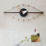 Nordic Eye Wall Clock Living Room Modern Design Wall Clocks Luxury Fashion Wooden&Metal Clocks Classic Silent Home Decoration - Image 2