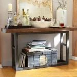 Round Hallway Corner Table Vintage Nordic Unique Entryways Console Table Simple Entrance Console Ingresso Living Room Furniture - Image 3
