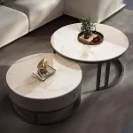 Round Unique Coffee Tables Waterproof Modern Simple Metal Coffee Tables Aesthetic Organizer Muebles De La Sala Home Decoration