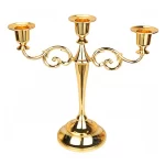 3/5 Arms Metal Candelabra Candlestick Stand Vintage Golden Candle Holder for 2025 Christmas Wedding Event Party Table Decoration - Image 14