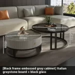 Round Unique Coffee Tables Waterproof Modern Simple Metal Coffee Tables Aesthetic Organizer Muebles De La Sala Home Decoration - Image 50