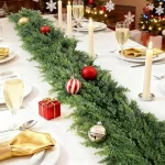 5/6/9ft Christmas Pine Garlands Real Touch Cedar Garland Xmas Indoor Fireplace Home Decor Artificial Plants Hanging Adorn Wreath - Image 5
