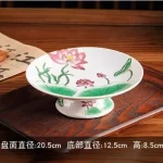 Chinese Creative Relief Ceramic Lotus Buddha Supplies Offering Water Cups, Incense Burners, Vases, Fruit Plates and Ornaments - Image 19