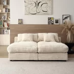High-end Light Luxury Hot-selling Boneless Sofa Vacuum Compression Sofa Corduroy Retro Fabric Sofa - Image 2