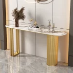 Trendy Unique Console Table Modern Metal Entry Hallway Console Table Luxury Entrance Tisch Wohnzimer Living Room Furniture - Image 7