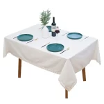 Nordic White Tablecloth Cotton Linen Map Rectangle Round Table Cloth Soft Cover Lace Tassel Outdoor Picnic Blanket for Banquet - Image 6