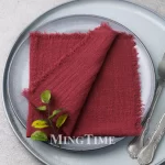 20pcs 32x32cm Cotton Gauze Table Napkins Bohemian Wedding Decor Vintage Western Style Bridal Party Dinner Cloth Accessories - Image 10
