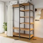 Modern Wardrobes Organizer Closet Storage Bedroom Coat Rack Floor Corner Household Metal Hanger Hat Rack Shelf Home Furniture - Image 18
