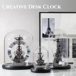 Luxury Mechanic Metal Desk Clock Living Room Table Clock Work Office Aesthetic Clocks Nordic Interior Decoration Accessories