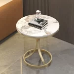 Round Side Small Coffee Tables Italian Luxury Mid Century Marble Corner Coffee Tables Nordic Vintage Living Room Furniture - Image 8