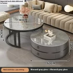 Modern Round Coffee Tables Metal Nordic Glam Minimalist Coffee Tables Simple Decor Mesa Auxiliar Salon Living Room Furniture - Image 7