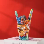 Graffiti Rock On Hand Figurines Rock and Roll Decor Bookshelf Home Wall Shelf Decoration Modern Pop Art Music Fans Gift - Image 4