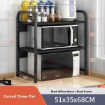 Kitchen Storage Rack Countertop Spice Oven Microwave Shelf Desktop Organizer Accessories European Style 3 Layers No Drilling - Image 21