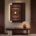 Three Dimensional Abstract Living Room Decoration Painting Sofa Background Wall Hanging Painting Simple Entrance Led Mural Light - Image 2