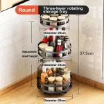 Rotatable Kitchen Storage Rack kitchen Accessories Spice Storage Rack Clean Storage 360 Degrees Rotatable Organizer Turntable - Image 8