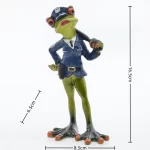 Cute Frog Playing Tennis Police Animal Model Statues 16cm Collectible Figurine Art Ornament Home Living Room Tabletop Decor Item - Image 7