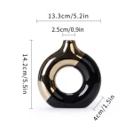 Ceramic Flower Vases For Living Room Luxury Nordic Plant Pot,Dinning Table Hotel Home Decoration,Wedding Festival Artwork Golden - Image 9
