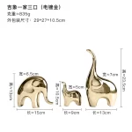 Electroplating Silver Ceramics Elephant Animal Figurines Statue Nordic Home Decor Desk Ornaments Living Room Decoration Gifts - Image 9