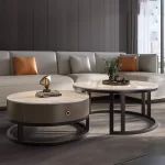 Round Unique Coffee Tables Waterproof Modern Simple Metal Coffee Tables Aesthetic Organizer Muebles De La Sala Home Decoration - Image 4
