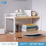 Shelf Desktop Storage  Bookshelf Student Desk Shelves Racks Office Computer Desk Tiered Cabinet Home Storage Holders Organizer - Image 26