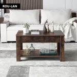 Small Modern Coffee Tables with Storage for Living Room Wood Lift Top Center Table Farmhouse - Image 4
