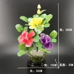 Creative Jade Simulation Peony Flower Ornaments Fake Flower Bonsai Living Room Decoration Table Decor Crafts Home Accessories - Image 13