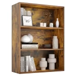 JHK 3-4 Tier Wooden Shelf Bookcase Tall Floor Standing Open Bookshelf for Living Room and Home Office Personalized Storage - Image 8