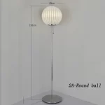 Nelson bubble floor lamp wabi sabi white ufo Silk lamp Danish designer Living Room Sofa Side Bedroom Bedside Standing Led Lamp - Image 16