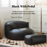 Lazy Sofas Living Room Single Sofa Modern Design Sofa for 1 Person Can Lie Down Beanbag Tatami Thickened Leather Home Furniture - Image 13