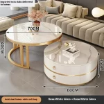 Modern Round Coffee Tables Metal Nordic Glam Minimalist Coffee Tables Simple Decor Mesa Auxiliar Salon Living Room Furniture - Image 15
