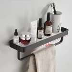 30-50CM Brushed Gold Glass Shelf  Aluminum Bathroom Storage Holder Bath Shower Shelf  Bathroom Shelf Mirror Wall Tray Towel Bar - Image 16